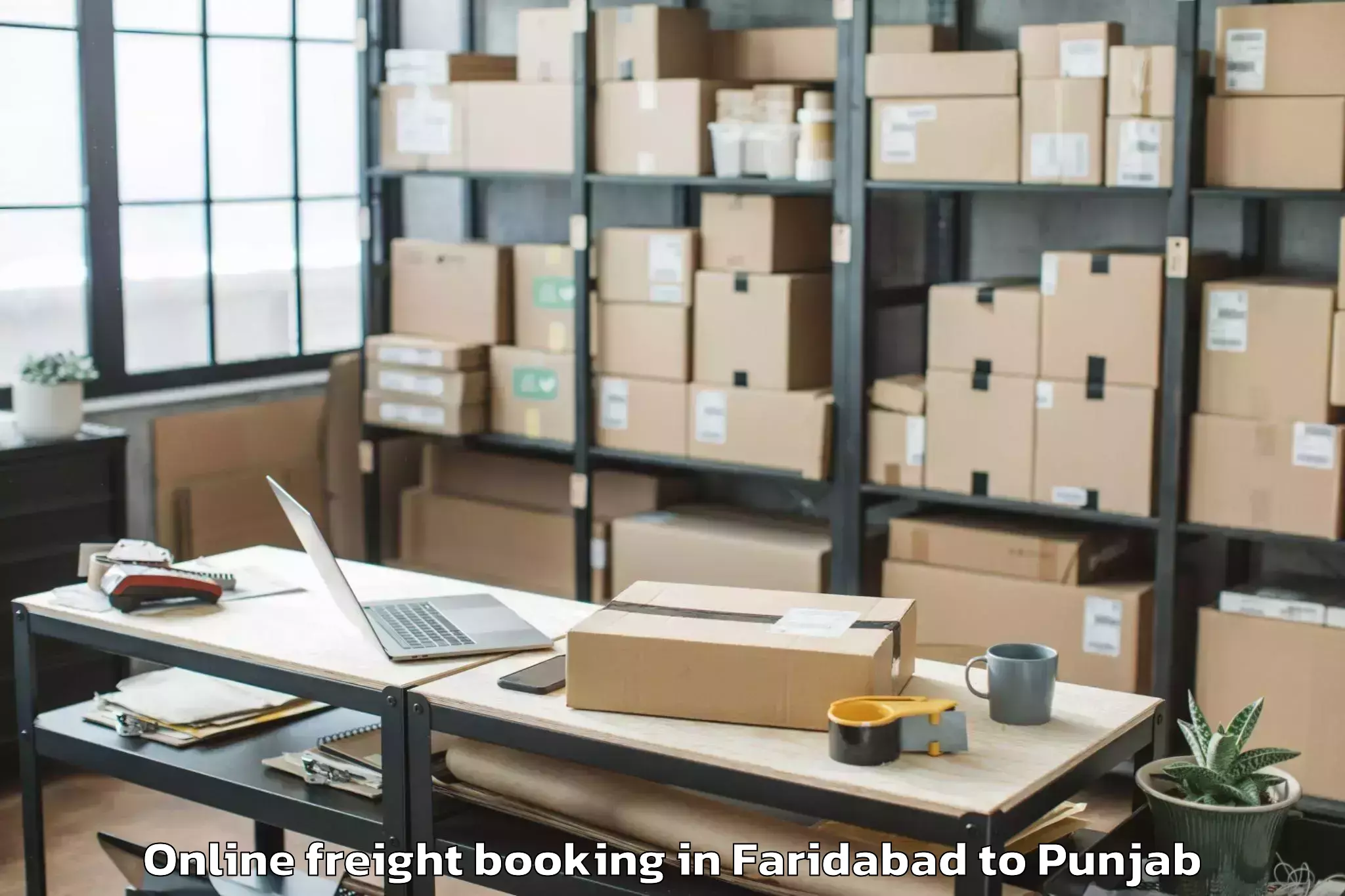 Faridabad to Mukerian Online Freight Booking Booking